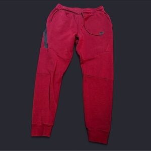 Nike red- burgundy tech fleece Sweatpants jogger style drawstring waist